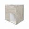 Milano Bexley - Light Oak 600mm Wall Hung Open Shelf Vanity Unit with Basin