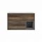 Milano Bexley - Dark Oak 1000mm Wall Hung Open Shelf Vanity Unit with Basin
