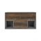Milano Bexley - Dark Oak 1200mm Wall Hung Open Shelf Vanity Unit with Rectangular Countertop Basins