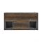 Milano Bexley - Dark Oak 1200mm Wall Hung Open Shelf Vanity Unit with Double Basin