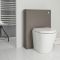 Milano Oxley - Grey 800mm Vanity Unit with Basin, WC Unit, Back to Wall Pan