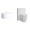 Milano Oxley - White Wall Hung 800mm Vanity Unit with Basin, WC Unit and Back to Wall Pan