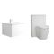 Milano Oxley - White Wall Hung 600mm Vanity Unit with Basin, WC Unit and Back to Wall Pan