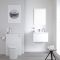 Milano Oxley - White Modern 600mm WC Unit with Rivington Toilet