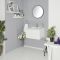 Milano Oxley - White 600mm Wall Hung Vanity Unit with Basin
