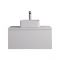 Milano Oxley - White 800mm Wall Hung Vanity Unit with Countertop Basin