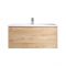 Milano Oxley - Golden Oak 1000mm Wall Hung Vanity Unit with Basin