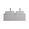 Milano Oxley - White 1200mm Wall Hung Vanity Unit with Countertop Basins