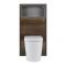 Milano Bexley - 600mm WC Unit with Back to Wall Toilet - Dark Oak