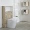 Milano Bexley - 600mm WC Unit with Back to Wall Toilet - Light Oak