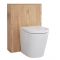 Milano Oxley - Golden Oak 600mm WC Unit (Excluding Pan)