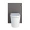 Milano Oxley - Grey Modern 600mm WC Unit with Rivington Toilet