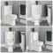 Milano Thornton - Antique White Traditional 500mm WC Unit with Back to Wall Toilet, Cistern and Seat