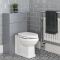 Milano Thornton - Light Grey Traditional 500mm WC Unit with Back to Wall Toilet, Cistern and Seat