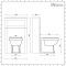 Milano Thornton - Light Grey Traditional 500mm WC Unit with Back to Wall Toilet, Cistern and Seat