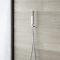Milano Arvo - Modern Square Hand Shower with Integrated Wall Bracket and Outlet Elbow - Chrome