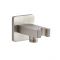 Milano Ashurst - Round Shower Kit with Integrated Outlet Elbow and Bracket - Brushed Nickel