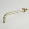 Milano Elizabeth - Brushed Gold 200mm Traditional Apron Shower Head and Wall Arm