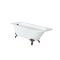 Milano Legend - White Traditional Freestanding Corner Bath with Oil Rubbed Bronze Feet - 1685mm x 750mm - Left/Right Hand Options