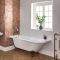 Milano Legend - White Traditional Freestanding Corner Bath with Oil Rubbed Bronze Feet - 1685mm x 750mm - Left/Right Hand Options