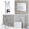 Milano Altham - Complete Modern Bathroom Suite with Standard Bath and Taps
