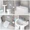 Milano Ballam - Modern Bathroom Suite with Back to Wall Toilet and Straight Standard Bath