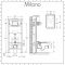 Milano Dalton - Modern Complete Bathroom Suite with Standard Bath and Taps