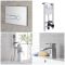 Milano Elswick - Complete Modern Bathroom Suite with Freestanding Bath and Taps