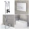 Milano Farington - Complete Modern Bathroom Suite with Standard Bath and Taps