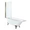 Milano Legend - White Traditional Freestanding Corner Shower Bath with Brushed Gold Feet and Screen - 1685mm x 750mm - Left/Right Hand Options