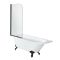 Milano Legend - White Traditional Freestanding Corner Shower Bath with Black Feet and Screen - 1685mm x 750mm - Left/Right Hand Options