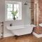 Milano Legend - White Traditional Freestanding Corner Shower Bath with Oil Rubbed Bronze Feet and Screen - 1685mm x 750mm - Left/Right Hand Options