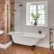 Milano Legend - White Traditional Freestanding Corner Shower Bath with Oil Rubbed Bronze Feet and Screen - 1685mm x 750mm - Left/Right Hand Options