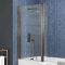 Milano Eris - Brushed Copper Hinged L Shaped Shower Bath Screen
