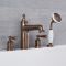 Milano Washington - Traditional 4 Tap-Hole Deck Mounted Bath Shower Mixer Tap - Oil Rubbed Bronze