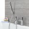 Milano Mirage - Modern Deck Mounted Bath Shower Mixer Tap with Hand Shower - Chrome