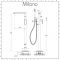 Milano Ashurst - Modern Freestanding Bath Shower Mixer Tap with Hand Shower - Brushed Nickel