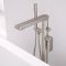 Milano Ashurst - Modern Freestanding Bath Shower Mixer Tap with Hand Shower - Brushed Nickel