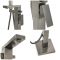 Milano Orno - Modern Freestanding Bath Shower Mixer Tap with Hand Shower - Gun Metal Grey