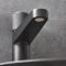 Milano Orta - Modern Push Button High Rise Mono Basin Mixer Tap - Black