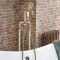 Milano Zandra - Industrial Style Freestanding Bath Shower Mixer Tap with Hand Shower - Brushed Gold