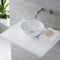 Milano Irwell - White Modern Round Countertop Basin with Wall Mounted Mixer Tap - 280mm x 280mm
