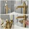 Milano Elizabeth - Traditional Freestanding Mono Bath Shower Mixer Tap with Hand Shower - Brushed Gold