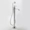Milano Elizabeth - Traditional Freestanding Mono Bath Shower Mixer Tap with Hand Shower - Chrome and White