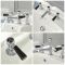 Milano Elizabeth - Traditional 3 Tap-Hole Lever Basin Mixer Tap - Chrome and Black