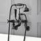 Milano Elizabeth - Traditional Wall Mounted Crosshead Bath Shower Mixer Tap - Black