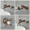 Milano Elizabeth - Traditional Wall Mounted 3 Tap-Hole Crosshead Basin Mixer Tap - Oil Rubbed Bronze