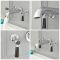 Milano Elizabeth - Traditional Wall Mounted 3 Tap-Hole Lever Bath Filler Tap - Chrome and Black