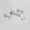 Milano Elizabeth - Traditional Wall Mounted 3 Mixer Tap-Hole Crosshead Bath Filler Mixer Tap - Chrome and White