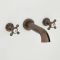 Milano Elizabeth - Traditional Wall Mounted 3 Mixer Tap-Hole Crosshead Bath Filler Mixer Tap - Oil Rubbed Bronze